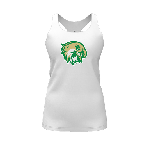 [FT0TRBWH-FYS-LOGO1] Decker Racerback Tank Top (Female Youth S, White, Logo 1)