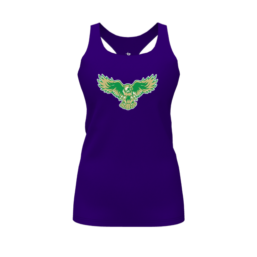 [FT0TRBPP-FYS-LOGO2] Decker Racerback Tank Top (Female Youth S, Purple, Logo 2)