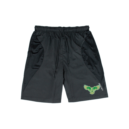 [CUS-DFW-SHOR-PER-CRV-BLK-YXXS-LOGO2] Shorts (Curve Shorts) (Youth XXS, Black, Logo 2)