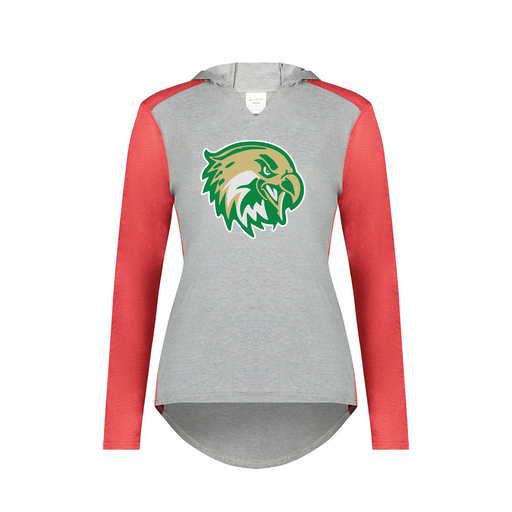 [6902.27V.XS-LOGO1] Ladies Vintage Hoodie (Female Adult XS, Red, Logo 1)