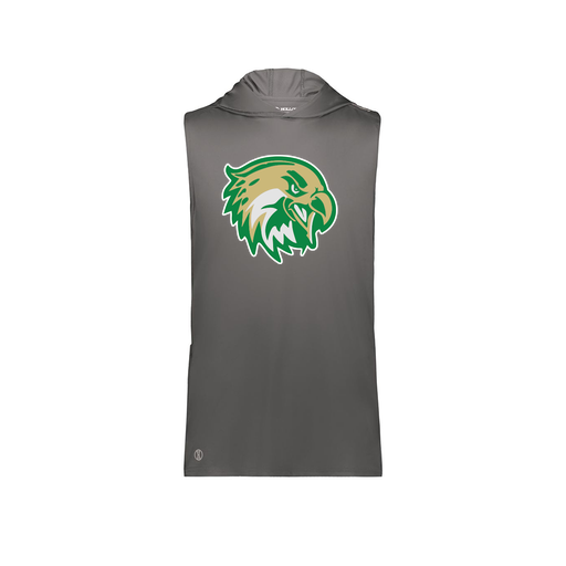 [222590.98D.XS-LOGO1] Men's CoolDry Sleeveless Hoodie (Adult XS, Gray, Logo 1)