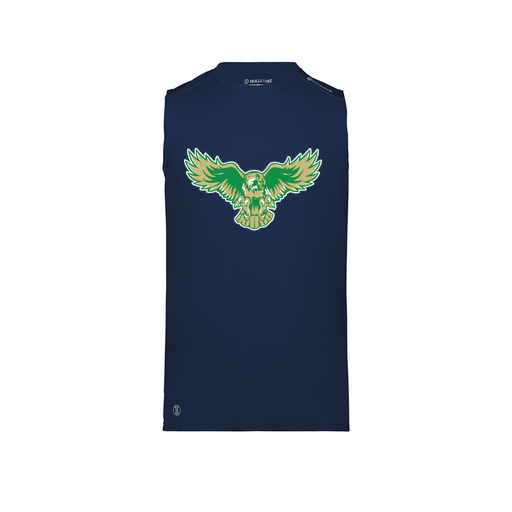 [222593.065.S-LOGO2] Men's CoolDry TankTop (Adult S, Navy, Logo 2)