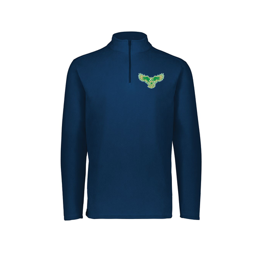 [6863.065.XS-LOGO2] Men's MicroFleece 1/4 Zip Pullover (Adult XS, Navy, Logo 2)