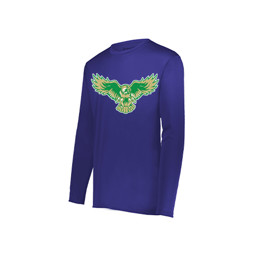 [222822.747.XS-LOGO2] Men's LS Smooth Sport Shirt (Adult XS, Purple, Logo 2)