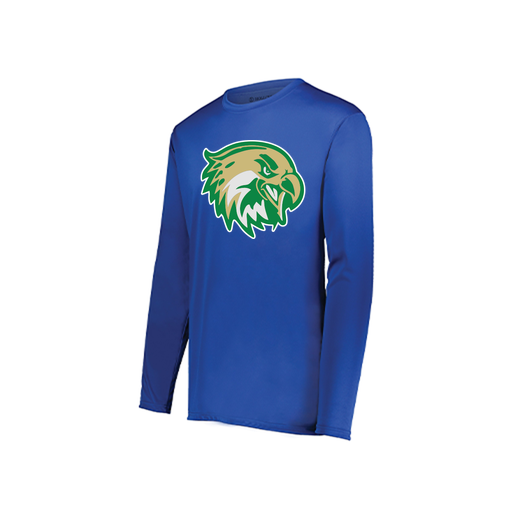 [222822.060.XS-LOGO1] Men's LS Smooth Sport Shirt (Adult XS, Royal, Logo 1)