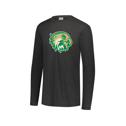 [FTLCUBBK-AXS-LOGO1] Decker Men's Tri-Blend T-Shirt - Long Sleeve (Adult XS, Black, Logo 1)