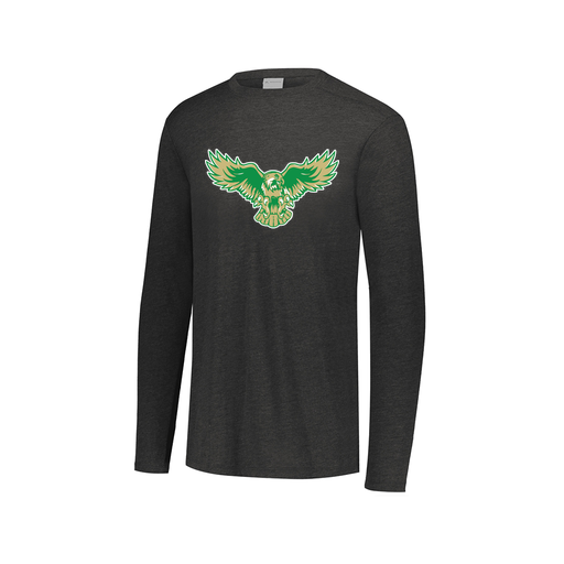 [FTLCUBBK-AXS-LOGO2] Decker Men's Tri-Blend T-Shirt - Long Sleeve (Adult XS, Black, Logo 2)