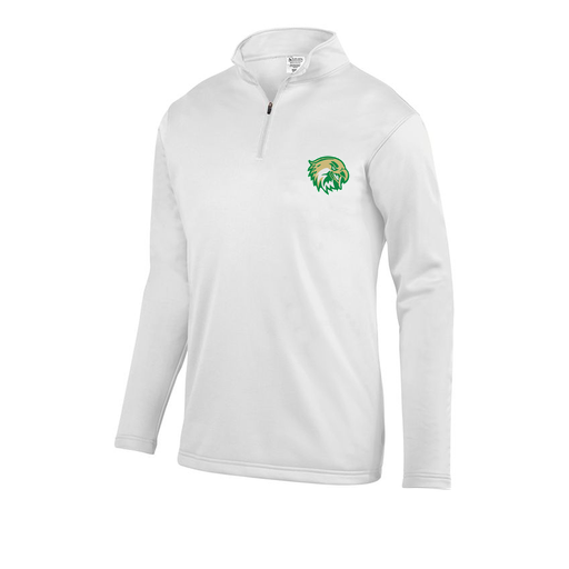 [FOLQFFWH-AS-LOGO1] Decker Men's FlexFleece 1/4 Zip (Adult S, White, Logo 1)