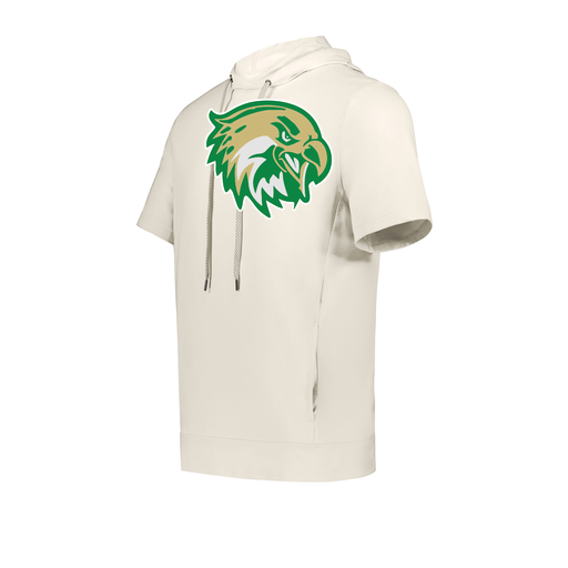 [222505.907.S-LOGO1] Men's Venturs Soft Knit Short Sleeve Hoodie (Adult S, White, Logo 1)