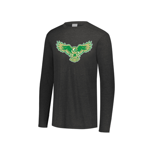 [FTLCUBBK-YS-LOGO2] Decker Youth Tri-Blend T-Shirt - Long Sleeve (Youth S, Black, Logo 2)