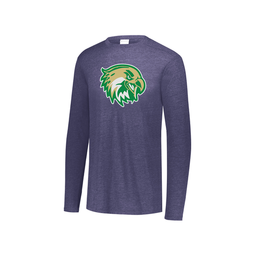 [FTLCUBNV-YS-LOGO1] Decker Youth Tri-Blend T-Shirt - Long Sleeve (Youth S, Navy, Logo 1)